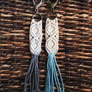 Dip-Dyed Macrame Keychains